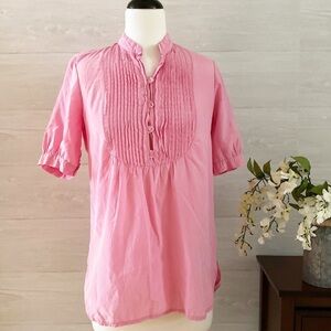 Conley's Pink Silk Short Sleeve Blouse